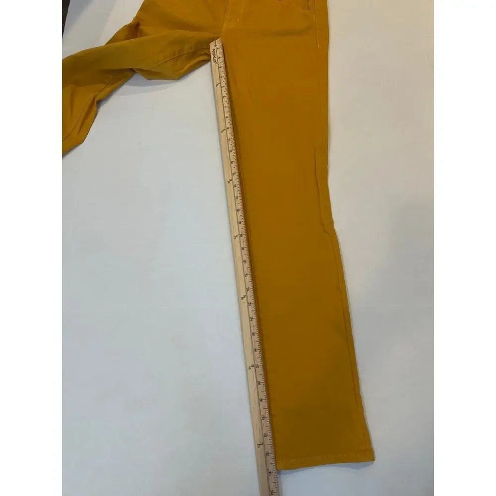 Tory Burch SUPPEY Skin pants golden yellow size 28 NWT